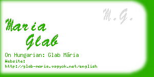 maria glab business card